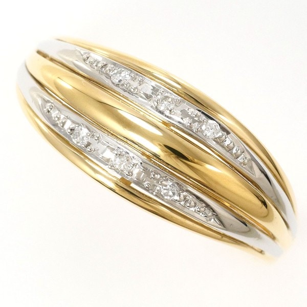 PT900 プラチナ K18YG リング 指輪 16.5号 ダイヤ ジュエリー 中古 43,104円