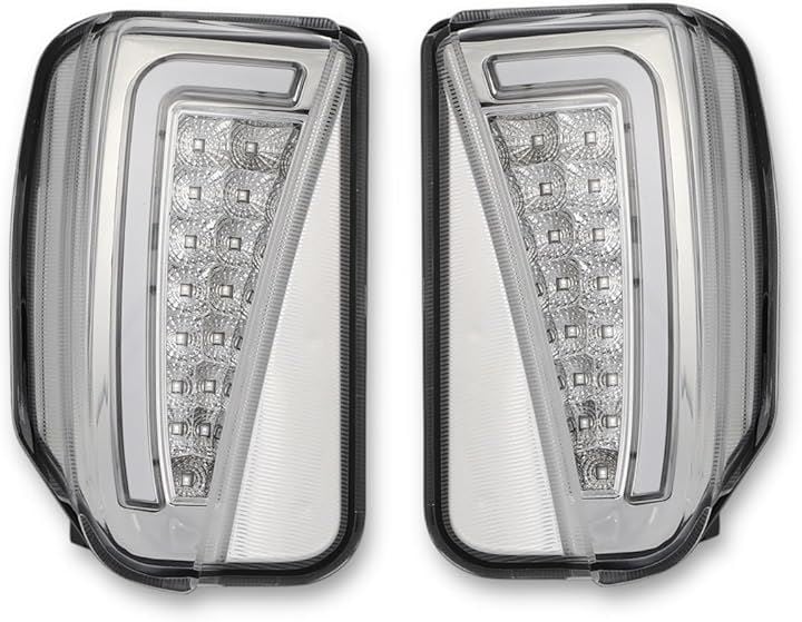 互換品 トヨタ プリウス 用 デイライト LED ファイバー プリウスPHV 30系 後期 ZVW30 ZVW35 フロント バンパー ウインカー ホワイト アンバー レンズ(クリア)