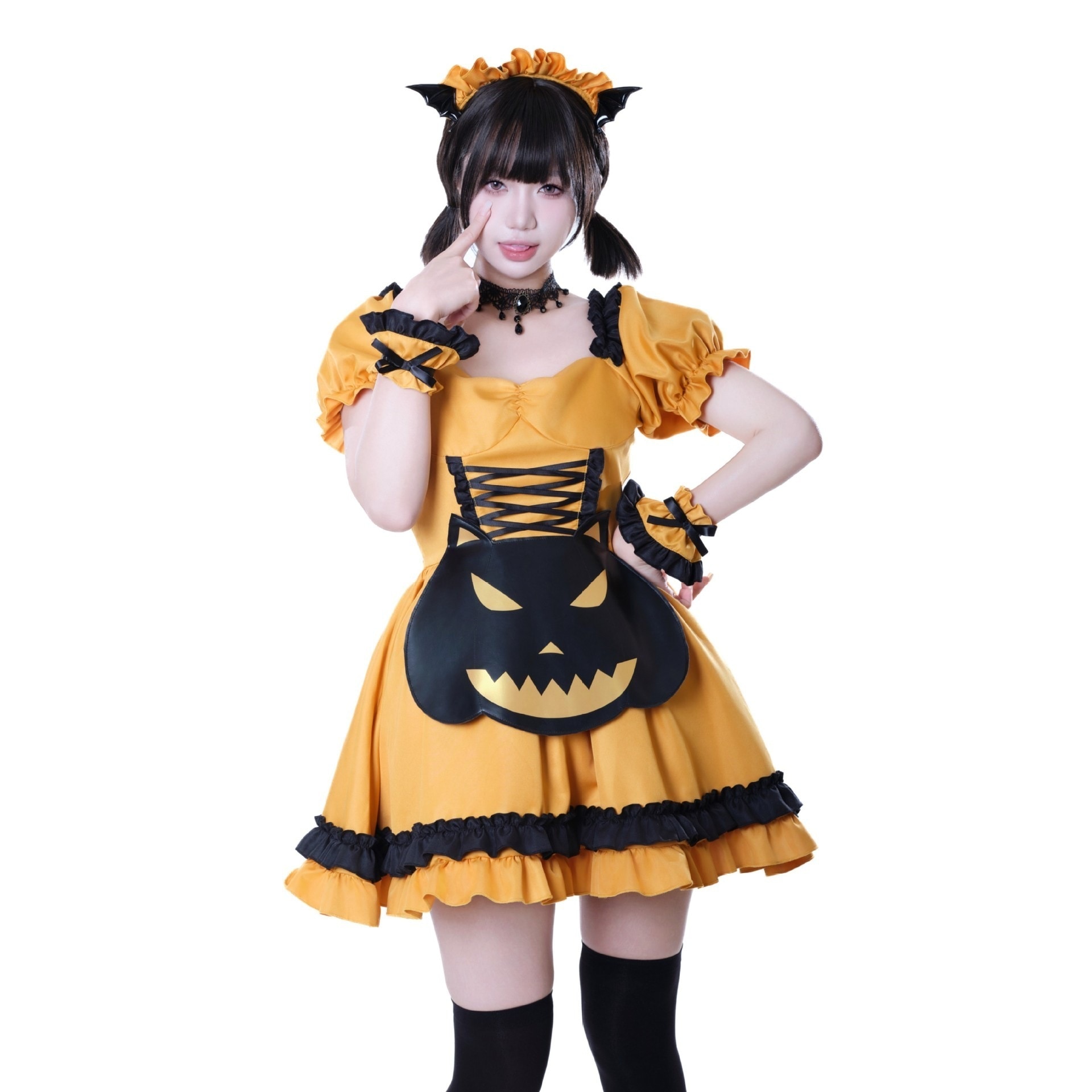 2026新入荷！【早割り】正規品ハロウィンlolitaメイド服cos服魔女吸血鬼かぼちゃブリーフドレス僕服セット