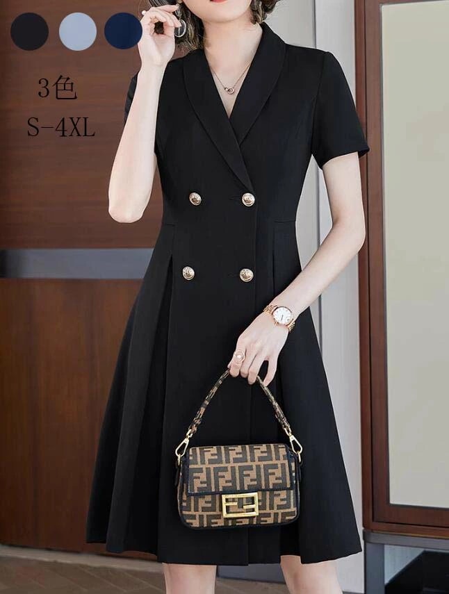 通勤お仕事服 オフィスビジネスリクルート 通勤 OL 面接 入学式 入園式 転職 卒業式 同窓会 セレモニー フォーマルスーツワンピース オシャレ 大きいサイズ 気質 細身 着痩せスーツワンピース S