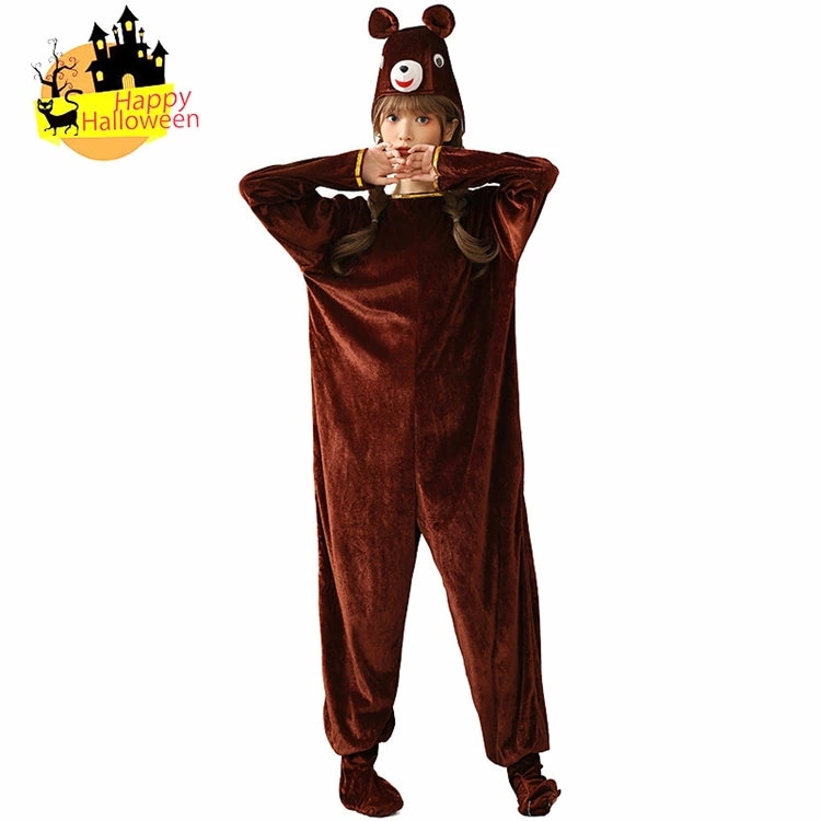 コスプレ 熊 ひぐま パジャマ ハロウィン 衣装 カンガルー服 動物 可愛い カンガルー服 着ぐるみ 女性用 変装 仮装 演出服 学園祭 文化祭 コスチューム 舞台劇 パーティー 写真 撮影