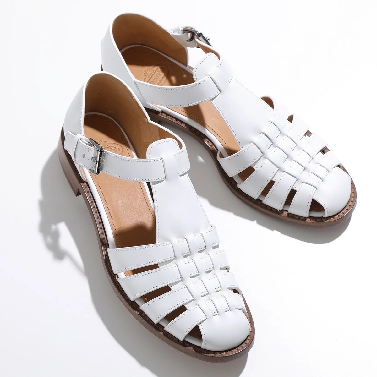 Churchs チャーチ グルカサンダル KELSEY ケルシー DX0001 9FG レディース プレステージカーフレザー ストラップ アンクルベルト 靴 F0ABK/WHITE