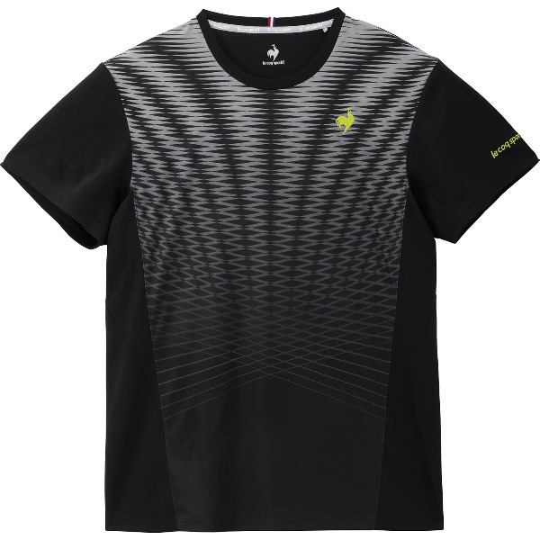 ルコック Le coq sportif グラフィックゲームシャツ テニス ゲームシャツ メンズ LN4FHT11M-BK00 半袖