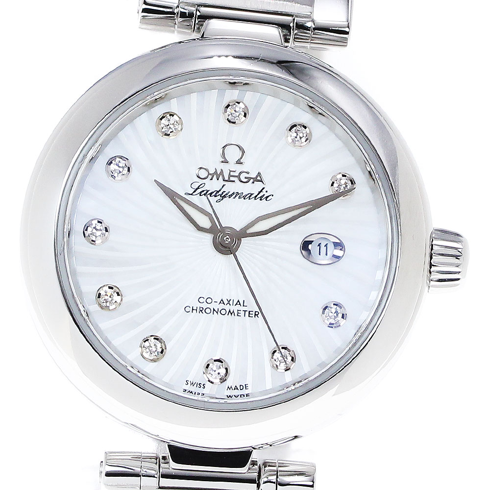 オメガ OMEGA 425.30.34.20.55.001 デビル レディマティック 11Pダイヤ 自動巻き レディース 箱・保証書付き_827487【中古】