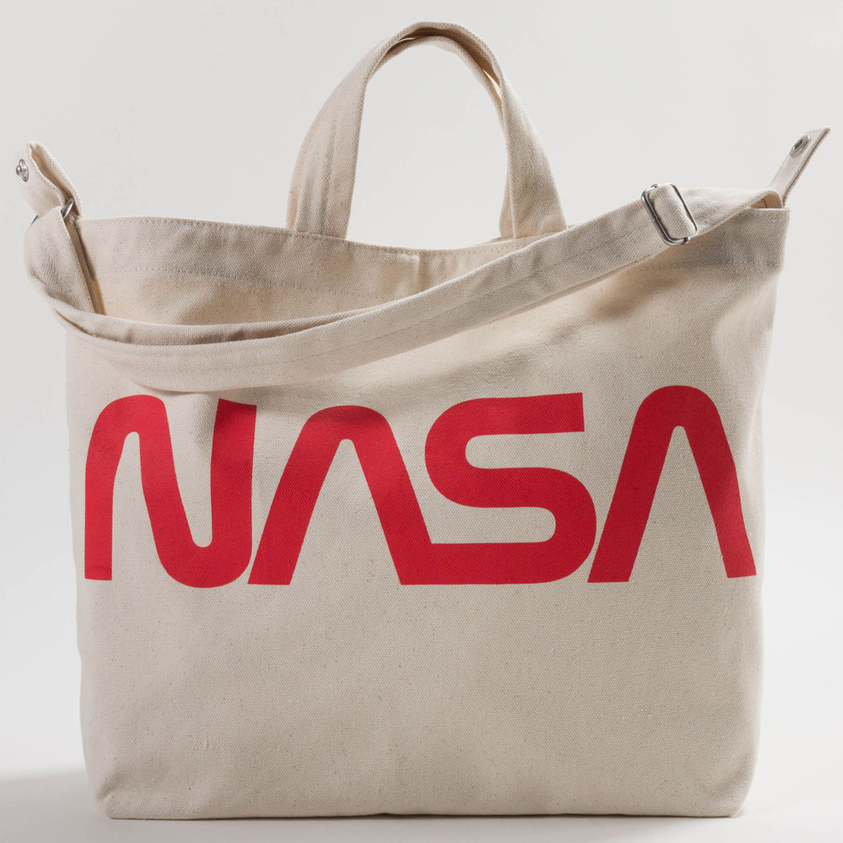 2WAYトートバッグ BAGGU Horizontal Duck Bag バグゥ バグー ダックバッグ SPACE LOGO RED