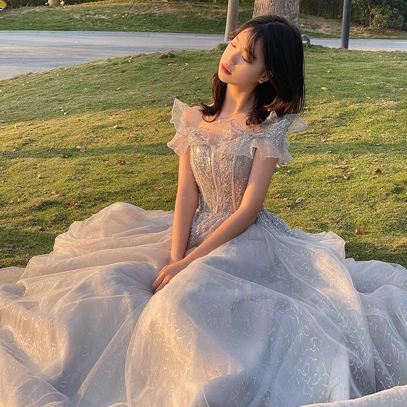 ワンピース エレガントドレスワンピース ファンタジードレス パーティードレス 二次会 ロングドレ 優しい風 結婚式 パーティードレス ドレス パーティドレス