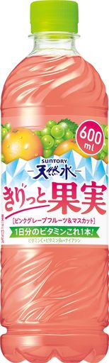 サントリー 天然水 きりっと果実 ピンクグレープフルーツ&マスカット 600ML×24本 4,680円