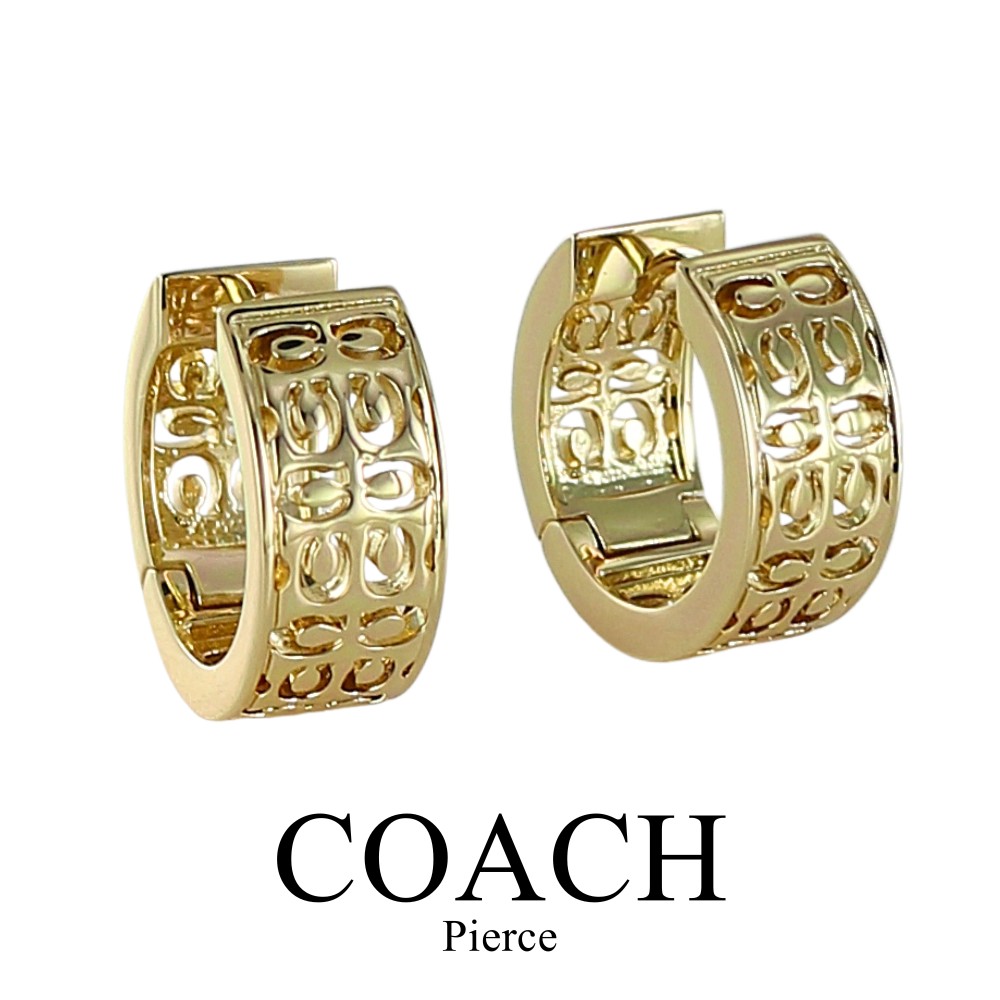 コーチ ピアス レディース ゴールド フープピアス COACH ブランド 両耳ピアス アクセサリー おしゃれ 上品 プレゼント 誕生日 記念日 彼女 妻 女友達 ギフト 541366GLD710 成人