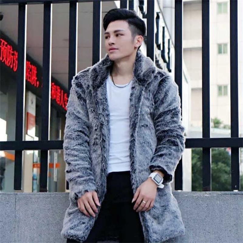 毛皮コート メンズ 大きいサイズ ロング丈 ファーコート 防寒 あったか フェイクファー ファッション カッコイイ アウター おしゃれ 暖かい