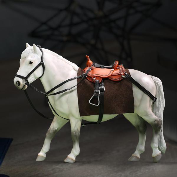 1/12 スケール馬モデル置物馬のおもちゃ 6 インチアクションフィギュアジオラマホワイト