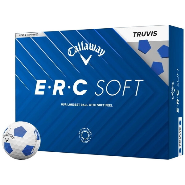 日本正規品 ERC SOFT TRUVIS ゴルフボール 2025年モデル ブルー 1ダース(12個入り)