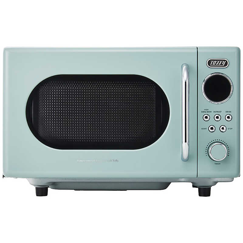 ラドンナ　電子レンジ 16L フラット TOFFY シンプル操作 ヘルツフリー(東日本・西日本対応) ペールアクア　K-DR3-PA