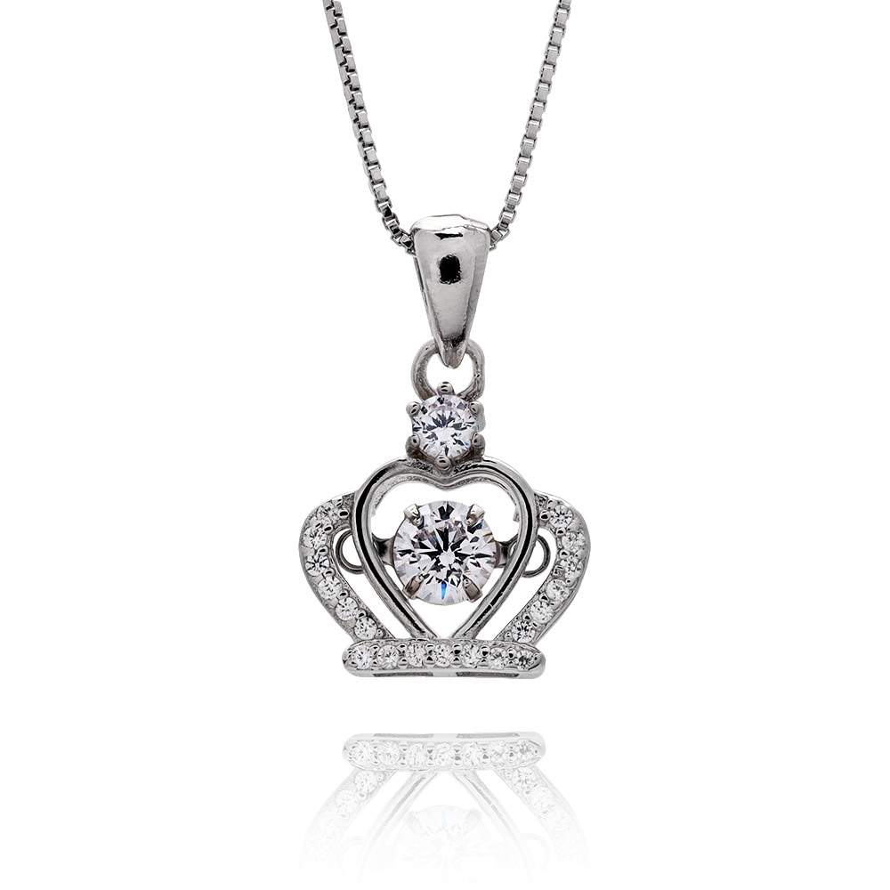 S925 ダンシングクラウン ネックレス [fhns053-silver]