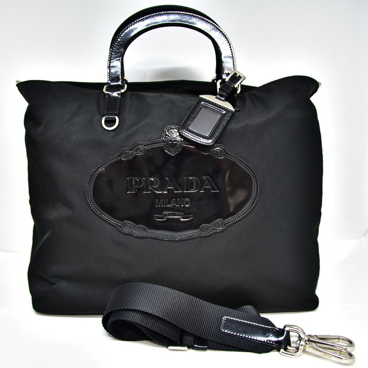 極美品 鑑定済 ２WAYバッグ ショルダーバッグ ハンドバッグ 斜め掛け ブラック レメンズ＆ディース ｋ688-38