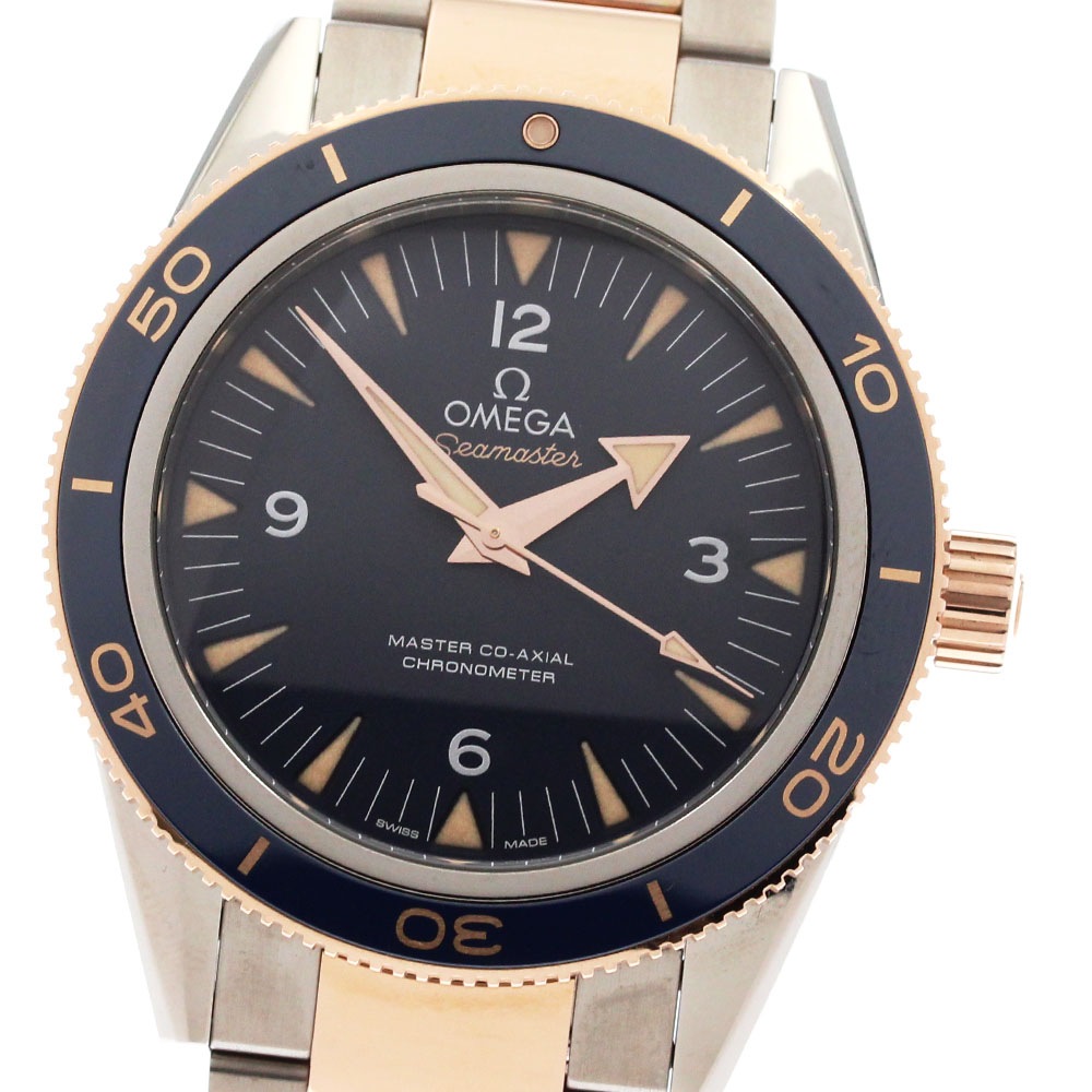 オメガ OMEGA 233.60.41.21.03.001 シーマスター300 マスターコーアクシャル 自動巻き メンズ 美品 箱・保証書付き_883700【中古】