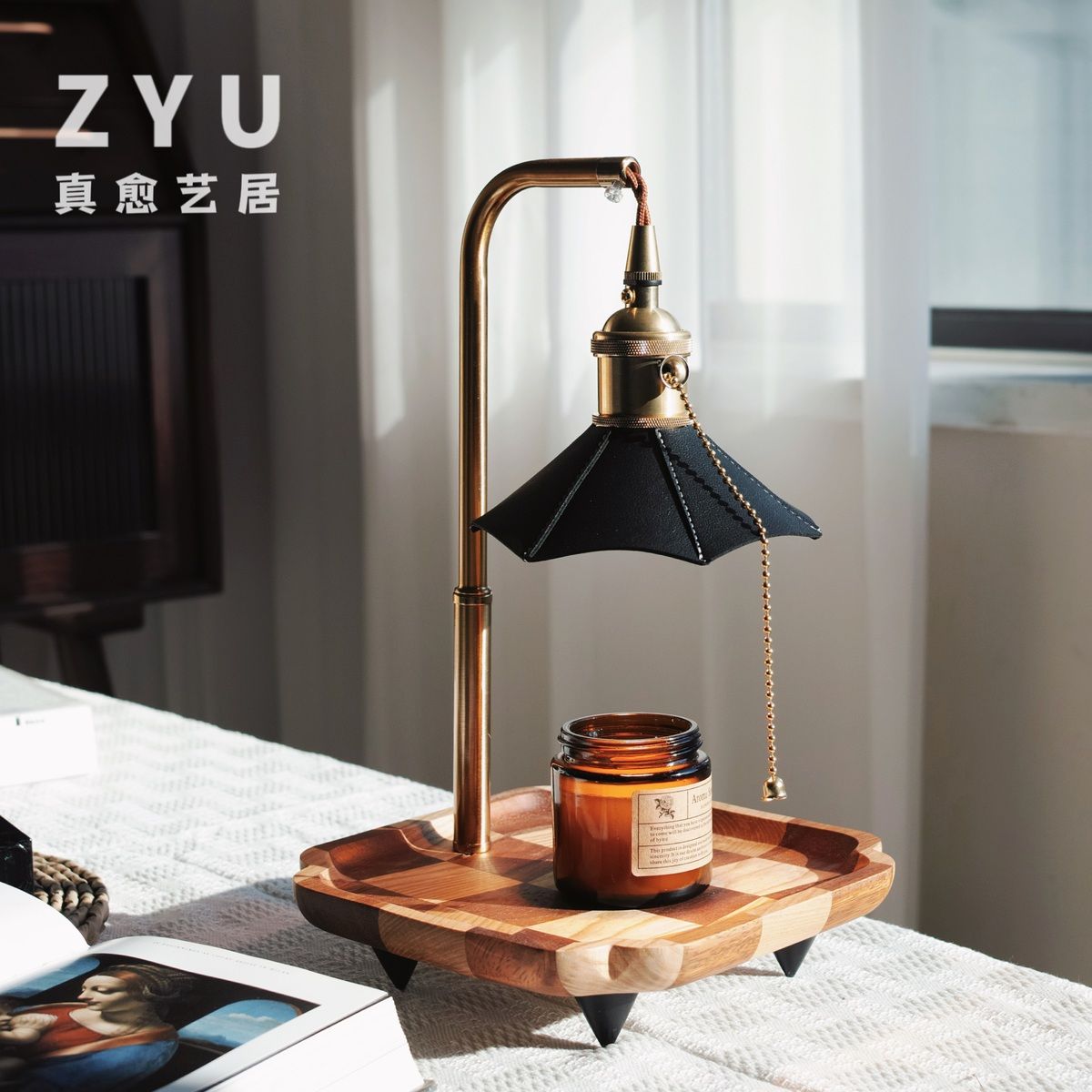 無垢材の香りのキャンドルテーブルランプフレームレスワックスランプティーテーブルランプ居酒屋キャンドルランプキャンドルウォーマーインテリア