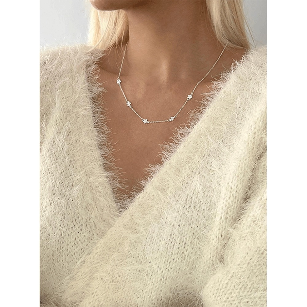 ブラックアップ (シルバー925) クレアフラワーネックレス