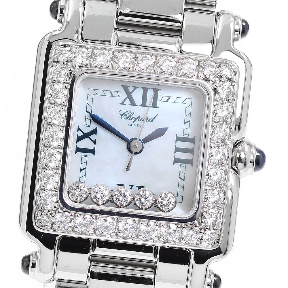 ショパール Chopard 227/8895-23/11 ハッピースポーツ ダイヤベゼル 5Pダイヤ クォーツ レディース 良品 _900412【中古】