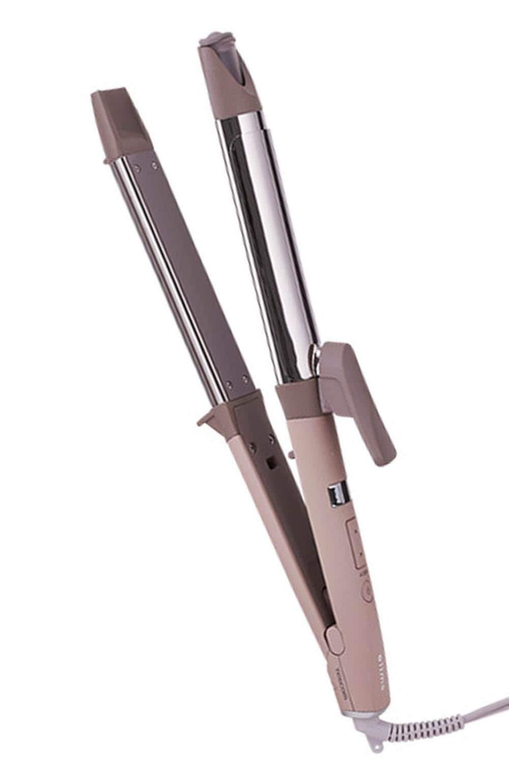 テスコム ヘアアイロン カールアイロン コテ 32mm ストレート/カール 2way マイナスイオン 海外対応 スチーム 温度調整/ロック/メモリー 自動OFF 開閉ロック ラク抜きプラグ elims