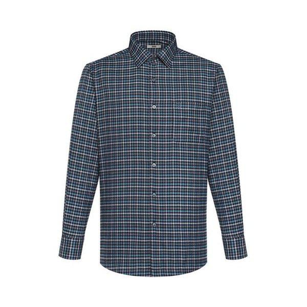 起毛ポリ混紡イージーケアスモールチェックシャツ__DKW3SHCL110N1