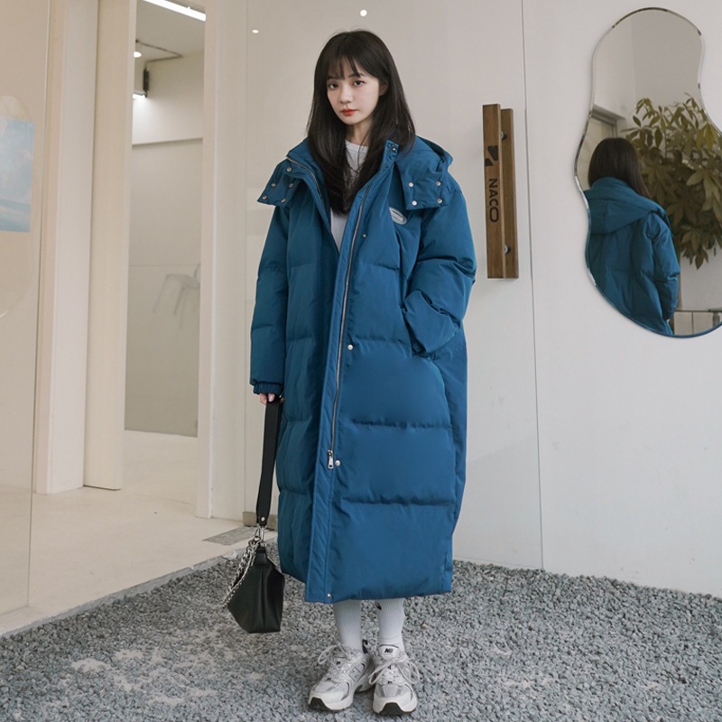 綿の服の女性の長い膝のパンの服のデザイン感のコート