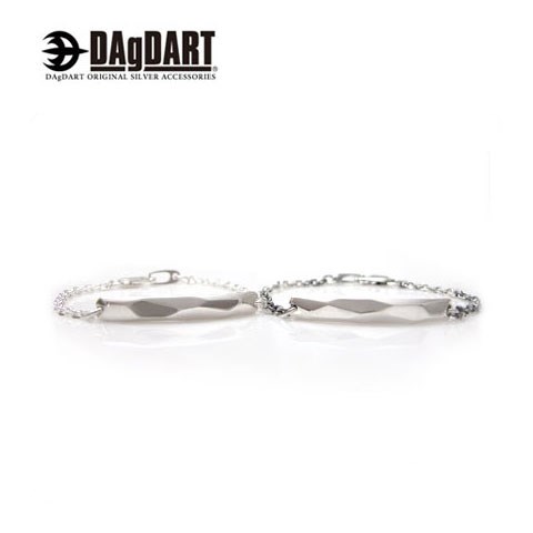 ダグダート DAgDART 刻印OK！クロスライン ペアブレスレット シルバー DB-124-125