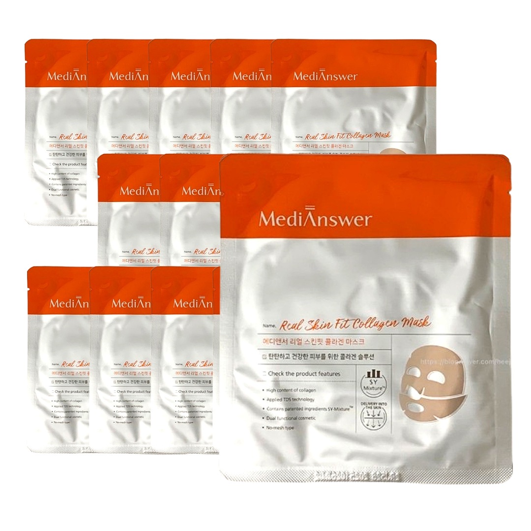 [しわ弾力] リアル スキンフィット コラーゲン マスク 20枚
