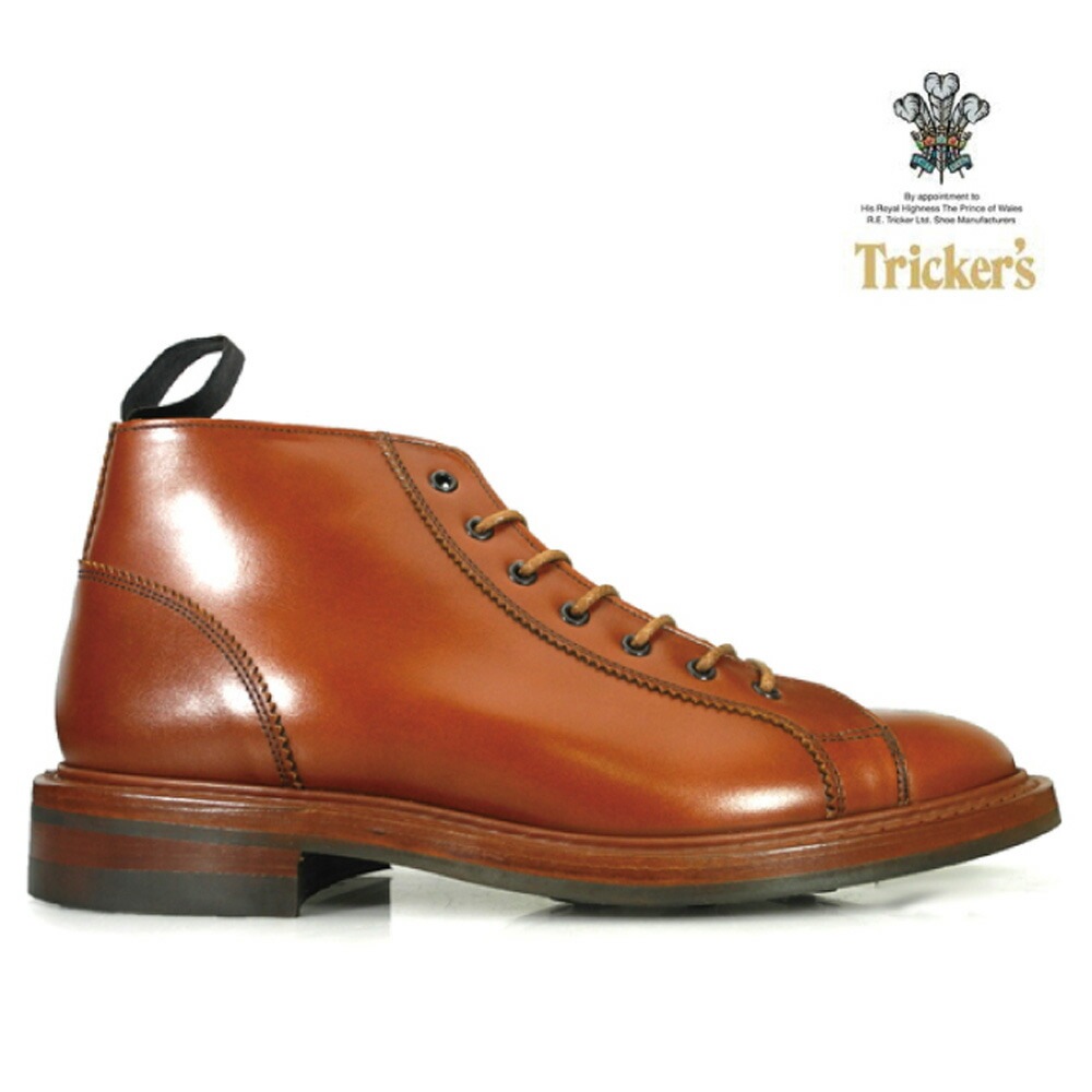 トリッカーズ ブーツ メンズ モンキー ブーツ ダイナイトソール ７ホールブーツ マロン アンティーク TRICKER S M6077[m6077-marron]