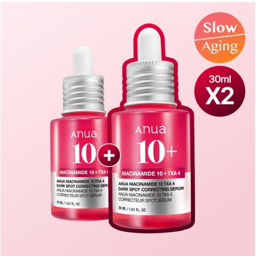 [NEW] アヌア TXA ナイアシン跡セラム 30ml 2本入 / ピンクトーンアップセラム / ナイアシンアミド 10% トラネキサム酸 4% アルブチン 2% / 明るく生き生きとした肌/色素沈
