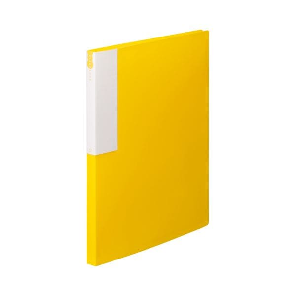 （まとめ） TANOSEE クリヤーブック（クリアブック） A4タテ 24ポケット 背幅17mm イエロー 1冊 30セット