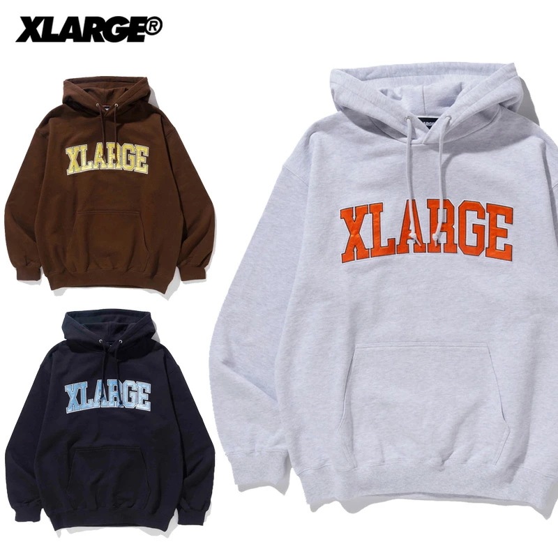 エクストララージ XLARGE COLLEGE LOGO HOODED SWEATSHIRT スウェットフーディー パーカー メンズ