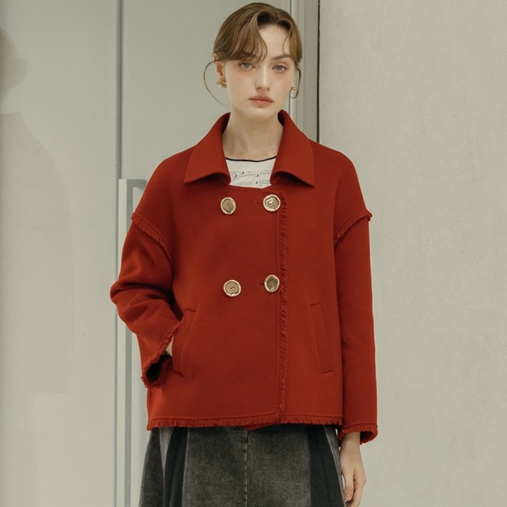 （マックスカルティッジオ）ウールカシミアハンドメイドショートコート