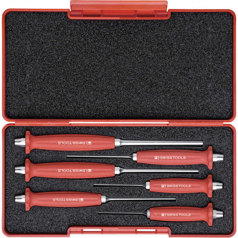 ピービースイスツールズ社　ハンドル付平行ピンポンチ BOXセット　758SET