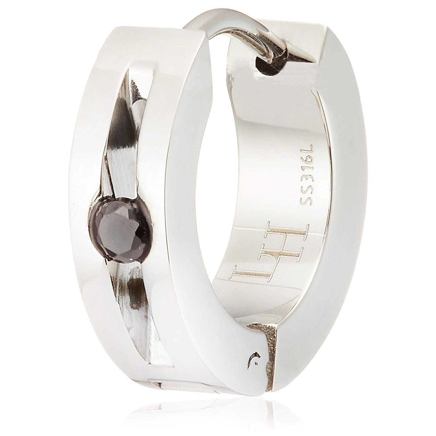 ピアス シングル 片耳 フープ シルバー LHMP001NS サージカルステンレス キュービックジルコニア メンズ 男性 ギフト プレゼント おすすめ 誕生日 クリスマス バレンタイン お祝い