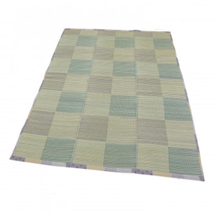 大島屋 い草ふっくらラグ 唐草市松 グレー 180x230cm 7,255円