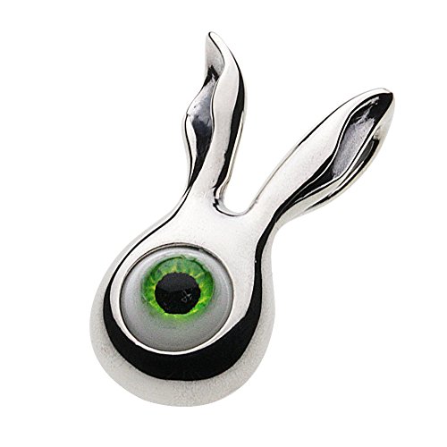 cenote目玉ウサギペンダントグリーンシルバーアクセサリーp0575c