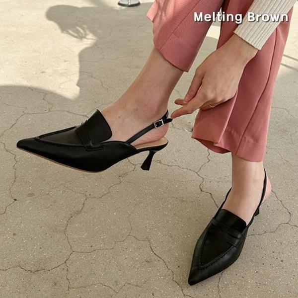 女性牛革スリングバックヒール 秋の靴 MT09