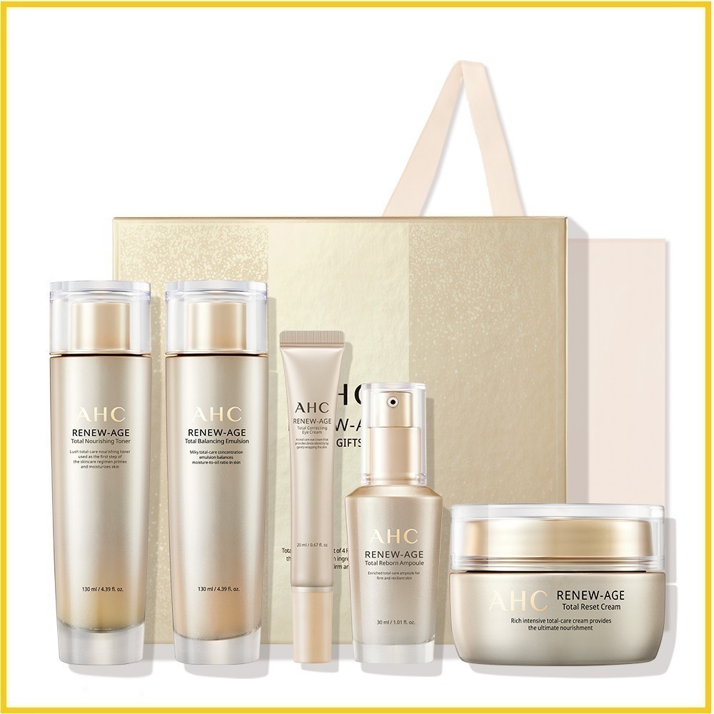 【正規品】 レニューエイジトータル4点セット（トナー130ml+エマルジョン130ml+クリーム50ml+アンプル30ml+アイクリーム20ml） / 母の日 韓国コスメ 母の日のプレゼント ギフト