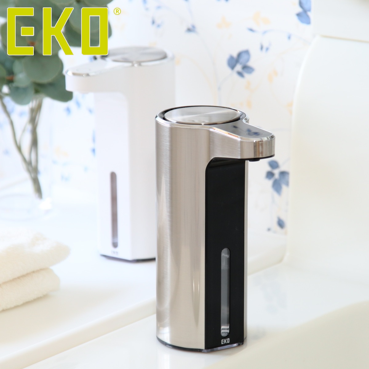 EKO ディスペンサー 250ｍｌ アロマソープディスペンサー 液体ソープ 自動 オートディスペンサー センサー ハンドソープ 液体 オート センサー付き 手をかざすだけ 手洗い 清潔