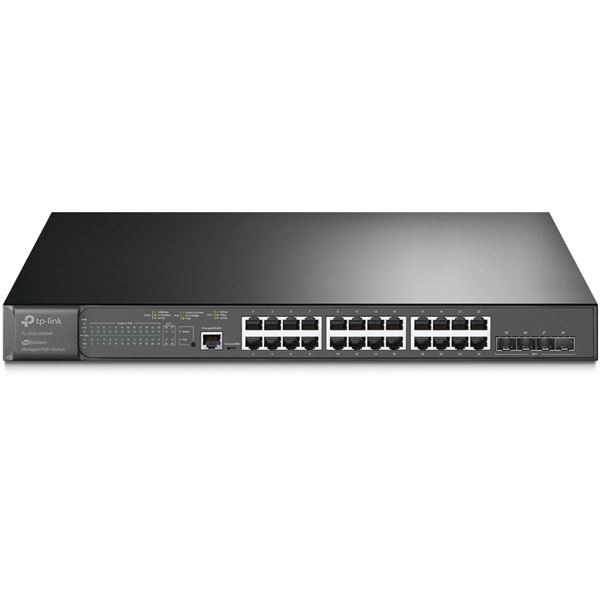 JetStream 24ポート ギガビット POE+ L2+ マネージスイッチ/4スロット 10GESFP+ TL-SG3428XMP（UN）