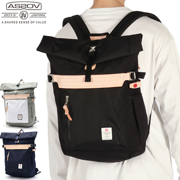 正規品1年保証 メンズ レディース 大容量 通勤 通学 おしゃれ ビジネス レザー 軽量 軽い B4 A4 PC 28L ロールトップ HIGHDENSITY ROLL BACKPACK 1