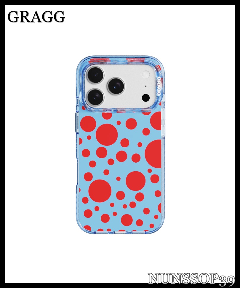 GRAGG MAGSAFE LAYERS FRAME CASE CLEAR BLUE - POP DOT