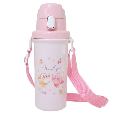 Qoo10] 星のカービィ 水筒 直飲みワンプッシュボ : キッチン用品