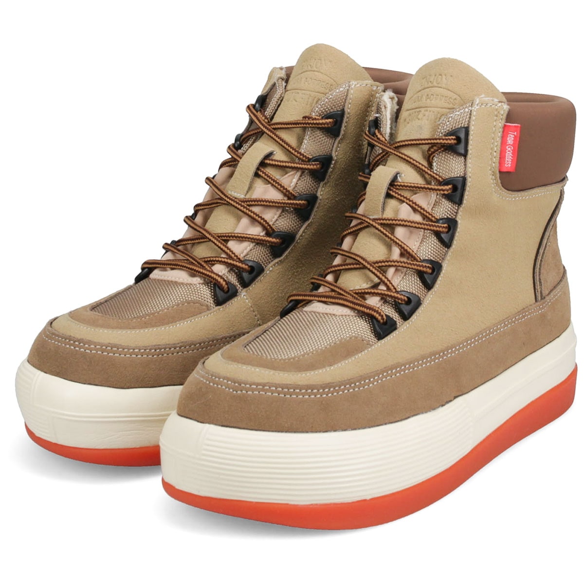 本革 フィールドブーツ メンズ ショートブーツ レースアップ レディース 厚底 撥水 2057