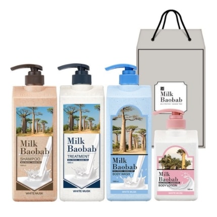 【ギフトセット】BTS Jungkook ヘア＆ボディ 4種セット ホワイトムスクの香りシャンプー+トリートメント+ボディウォッシュ+ボディローション 韓国コスメ プレゼントにもおすすめ