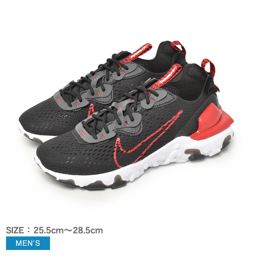 リアクト ヴィジョン FB3353 メンズ 靴 シューズ スニーカー カジュアル スポーティ ローカット ランニング ウォーキング レースアップ 通勤 通学 普段履き 運動 ブラック 黒