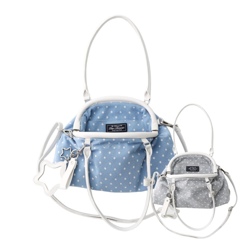 [韓国ブランド] 【Bad Blue】 Dot Cozy Dumpling Bag (Skyblue / Gray / Navy)