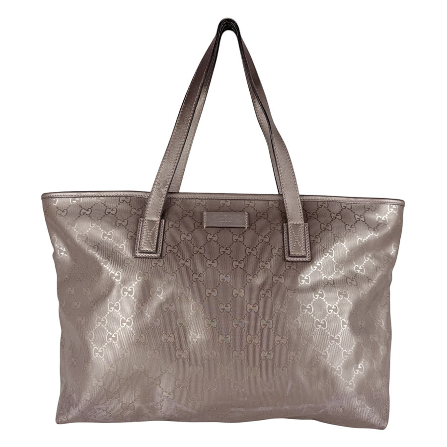 グッチ GUCCI ハンドバッグ GGインプリメ PVC メタリックグレー ユニセックス 211137 z9774