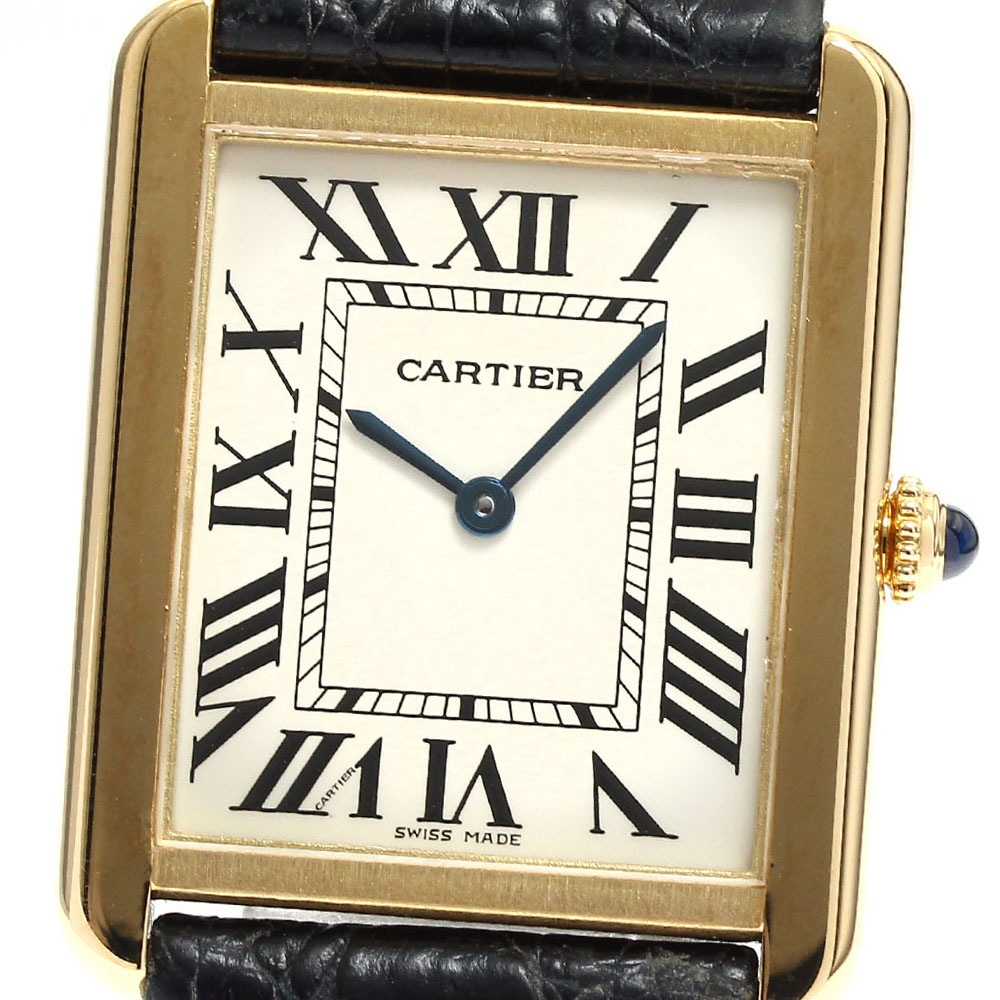 カルティエ CARTIER W5200004 タンクソロ LM K18YG クォーツ メンズ _816642【中古】