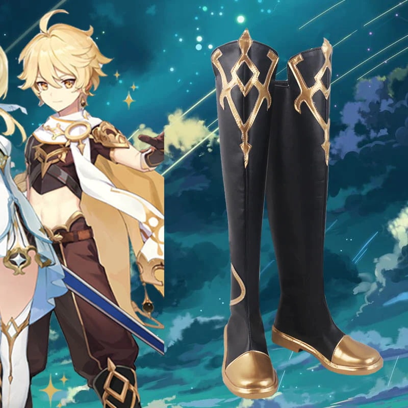 【ハッピーハロウィン】原神 トラベラー主人公 COS シューズ トラベラーコング Cos シューズ トラベラー男性トラベラー Cos 靴